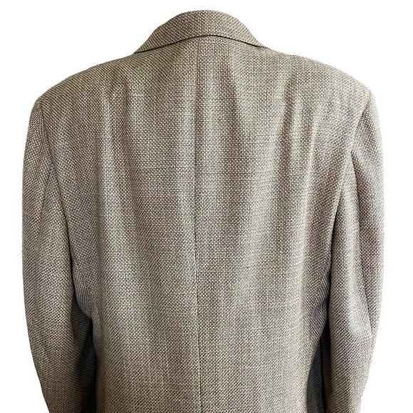 JOSEPH ABBOUD Mens Sz 42 Long Tweed Wool Silk Blend Blazer Sports Jacket Vintage - Picture 5 of 12